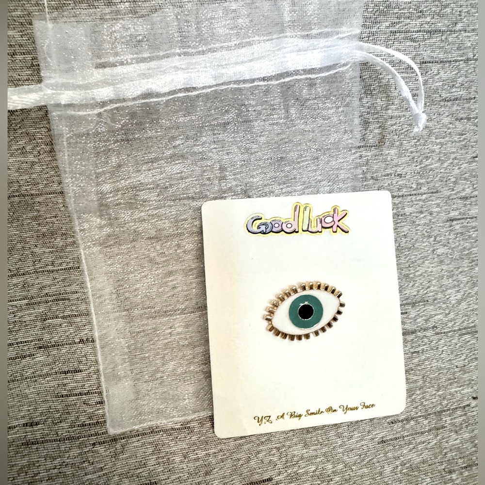 NWT-Evil Eye Enamel Push Back Pin